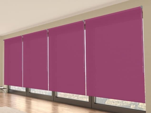 Poloprůsvitná fialová interiérová látková roleta SKY