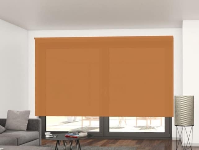 Průsvitní oranžová interiérová látková roleta SMOOTHY
