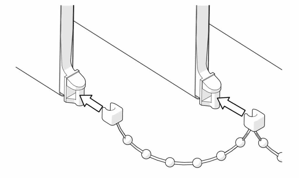 spojovací řetízek na vertikální žaluzie