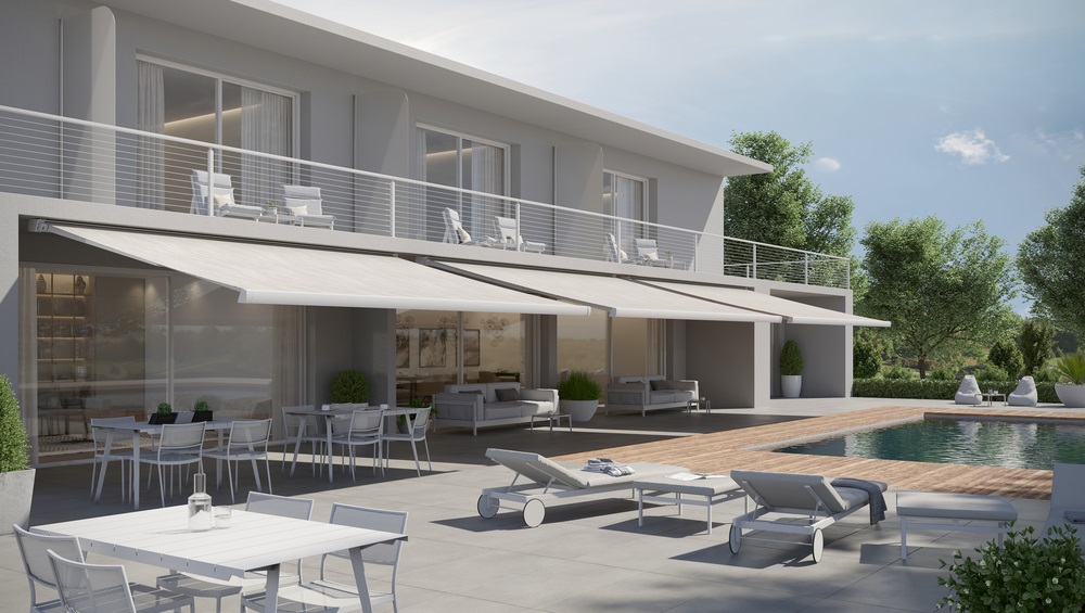 Designová kazetová markýza MHZ art_01 na moderní terase